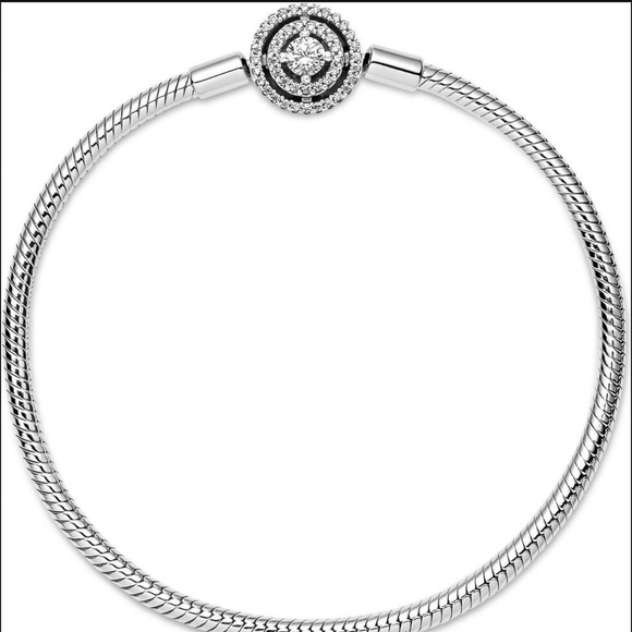 Pandora Moments Cubic Zirconia Halo Bracelet, 6.75” Length - Picture 9 of 10